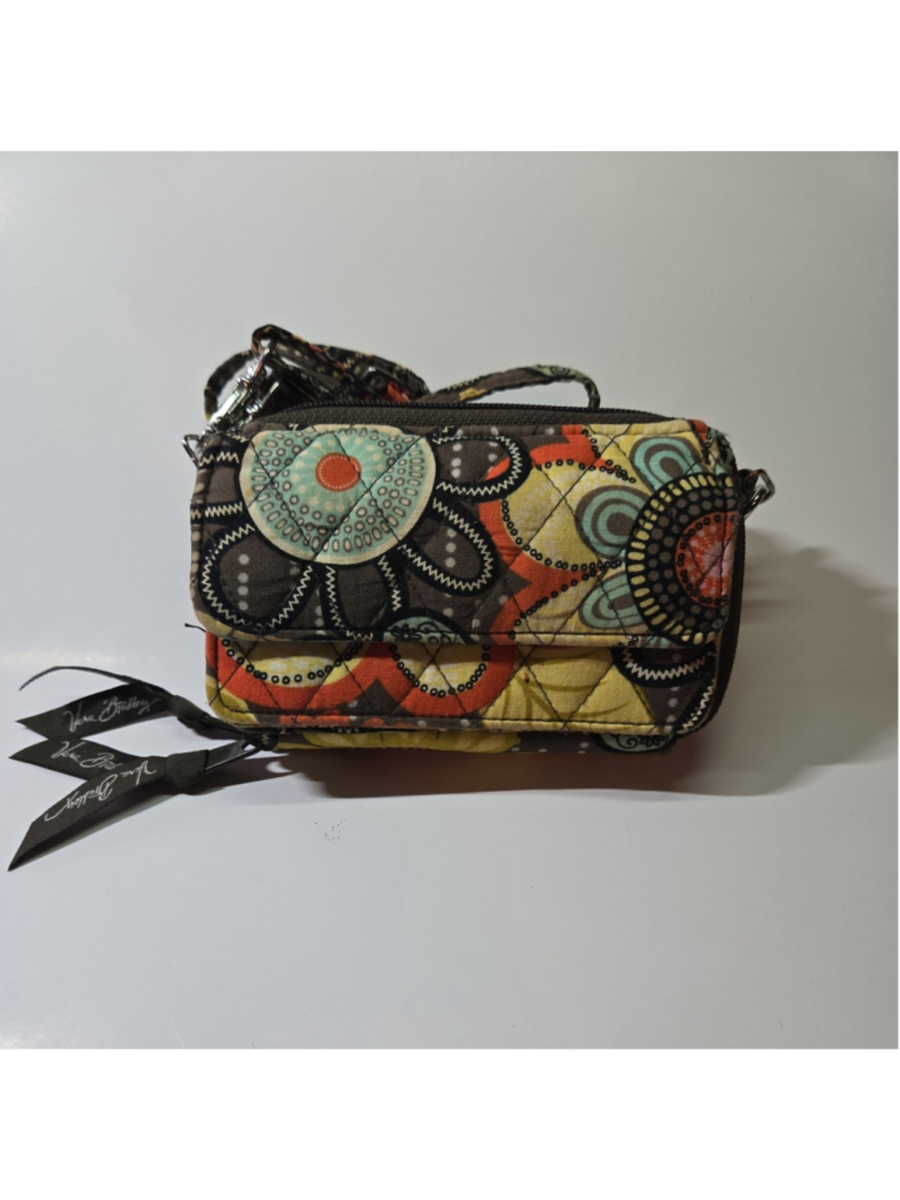 Vera Bradley Flower Shower Crossbody / Wristlet Wallet All in One NWT